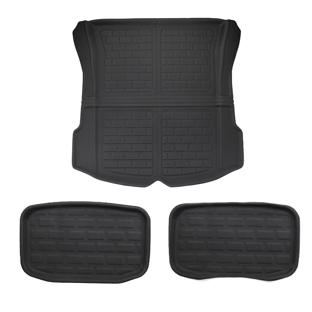Model 3 Front Trunk Mat Frunk Cargo Liner for Tesla- 3D Lamination Cutting (2017-2023) Full Set (3 pcs) Model 3 (2018-2020)