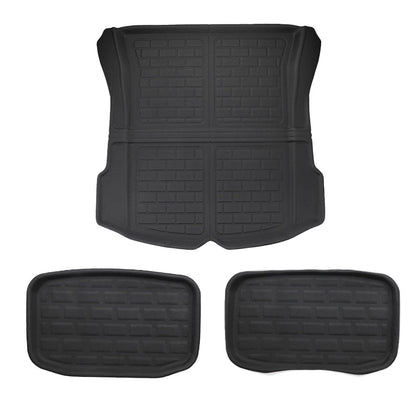 Model 3 Front Trunk Mat Frunk Cargo Liner for Tesla- 3D Lamination Cutting (2017-2023) Full Set (3 pcs) Model 3 (2018-2020)