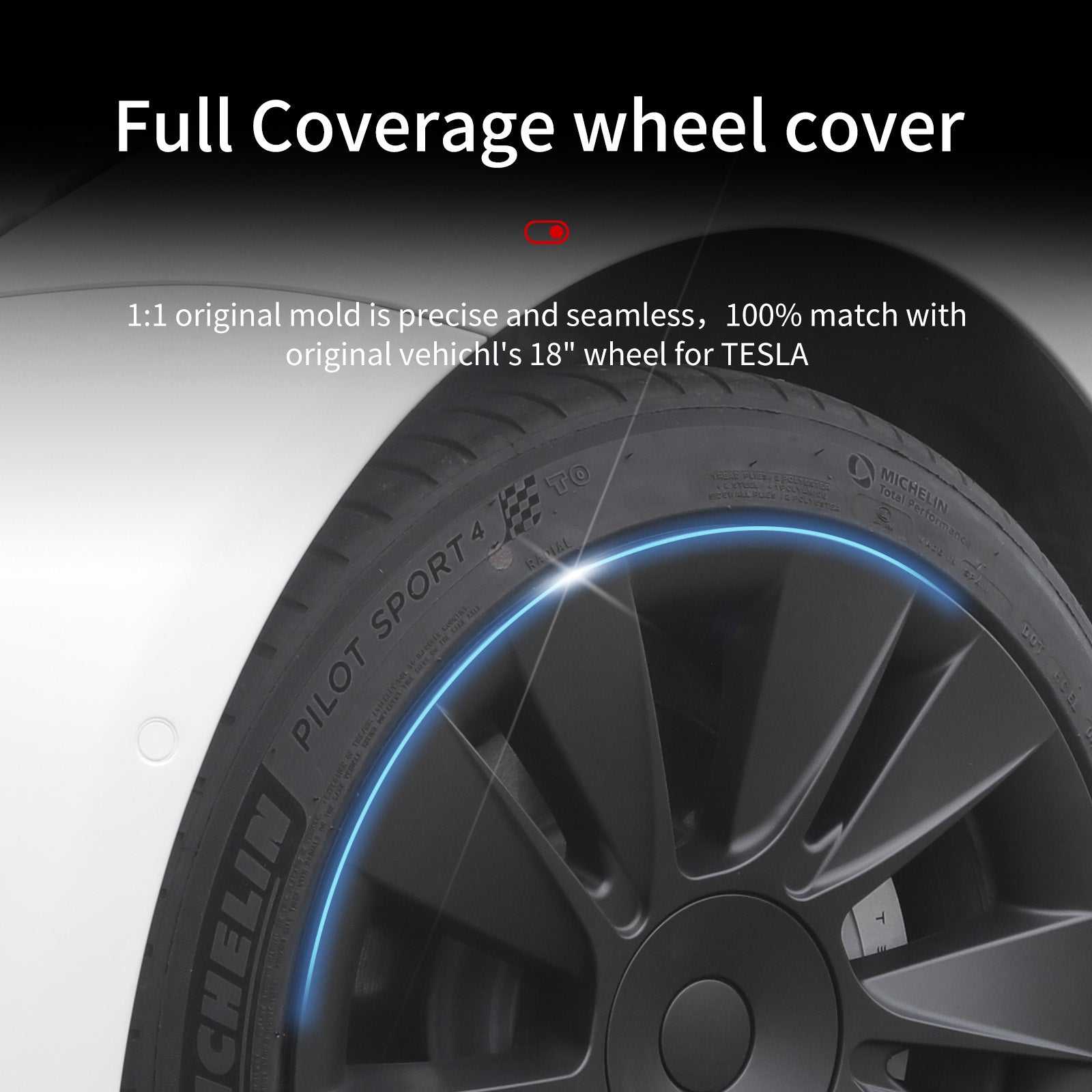 18'' Knife Style Wheel Cover for Tesla Model 3 2017-2023 Year