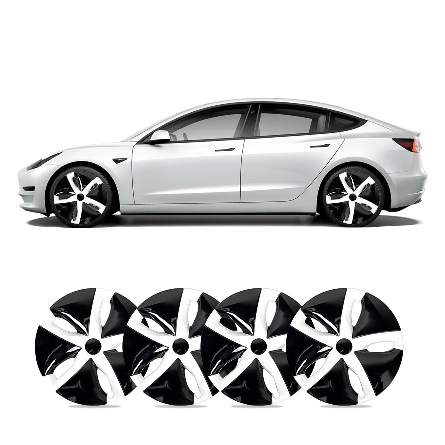 Model 3 18'' Aero Wheels Cover Hubcaps Replacement 4PCS for Tesla (2017-2023)