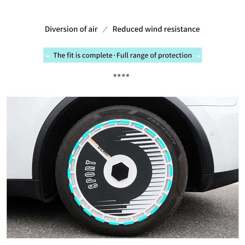 19" & 20" Personalized Graphics Aerodisc Full Coverage Wheel Covers for Tesla Model 3/Y/S/X Vehicles