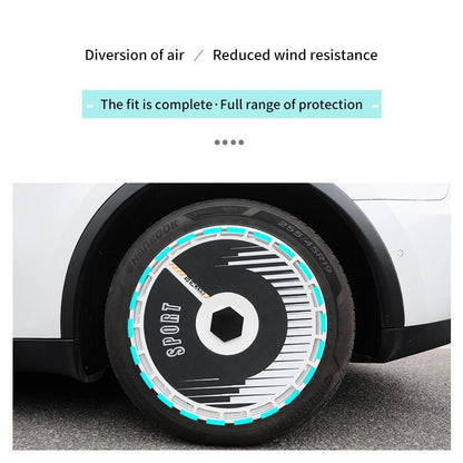 19" & 20" Personalized Graphics Aerodisc Full Coverage Wheel Covers for Tesla Model 3/Y/S/X Vehicles