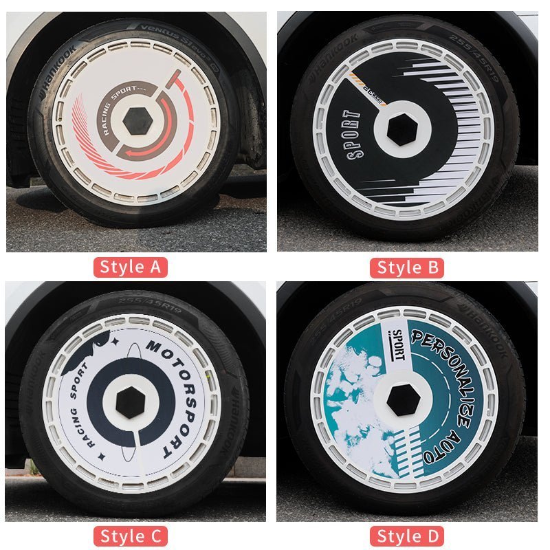 19" & 20" Personalized Graphics Aerodisc Full Coverage Wheel Covers for Tesla Model 3/Y/S/X Vehicles