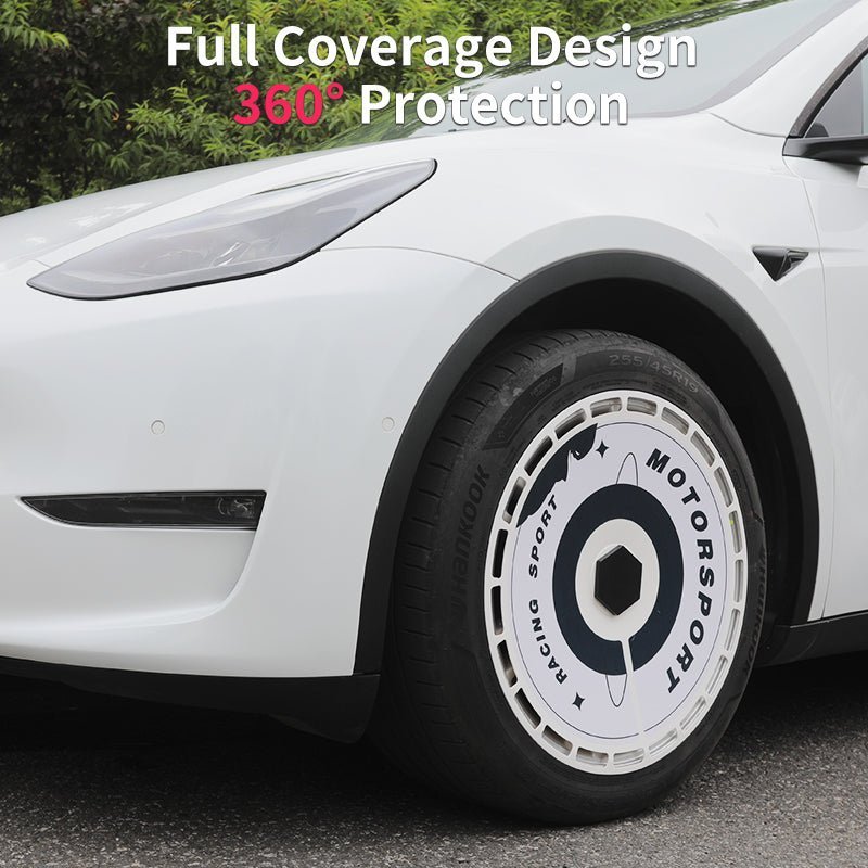 19" & 20" Personalized Graphics Aerodisc Full Coverage Wheel Covers for Tesla Model 3/Y/S/X Vehicles