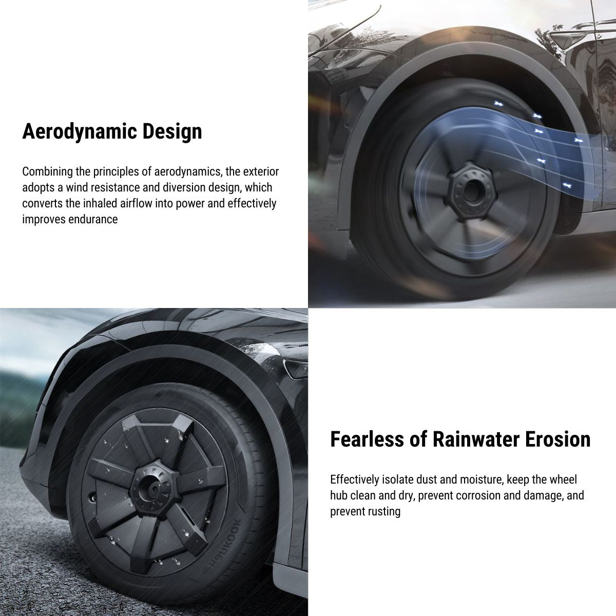 19' Wheel Covers Cybertruck Style for Tesla Model Y (4PCS)