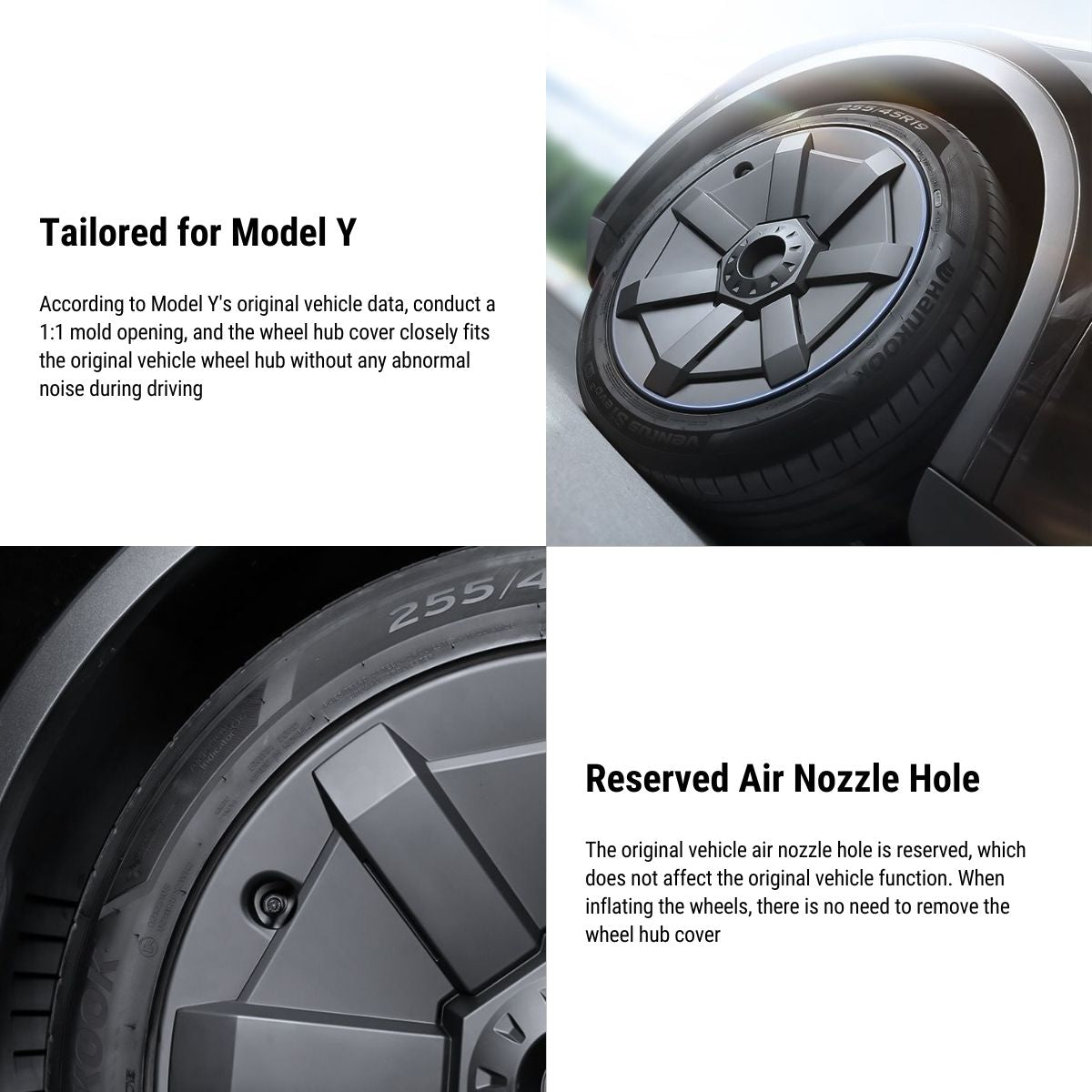 19' Wheel Covers Cybertruck Style for Tesla Model Y (4PCS)