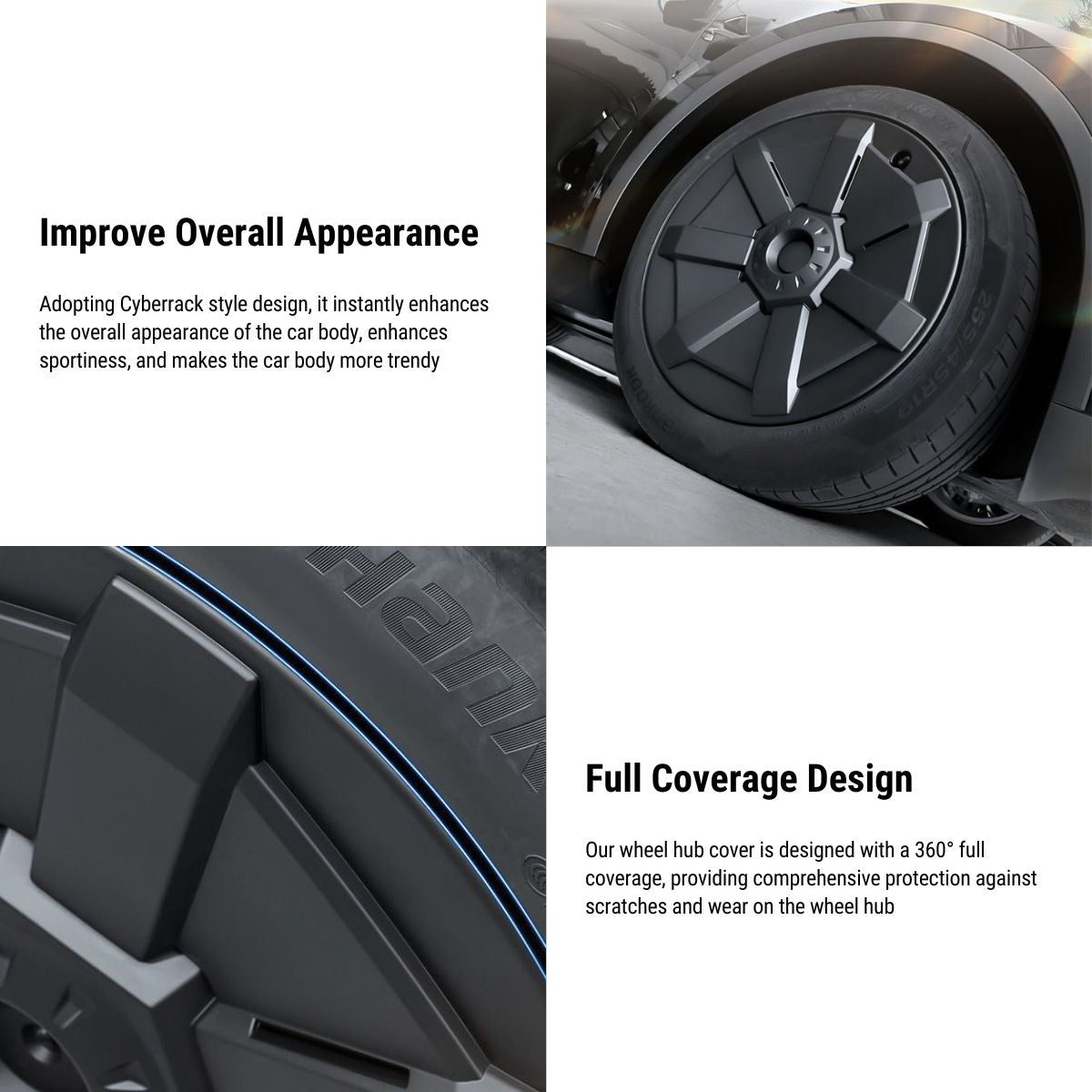 19' Wheel Covers Cybertruck Style for Tesla Model Y (4PCS)