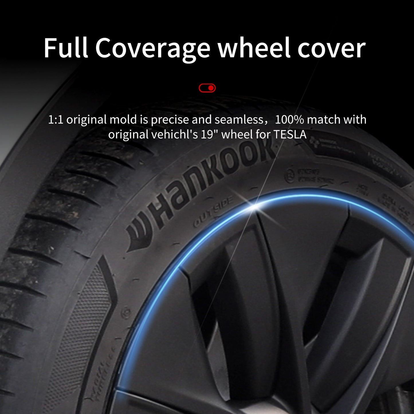 19'' Gemini Style Wheel Cover for Tesla Model Y 2020-2024 Year