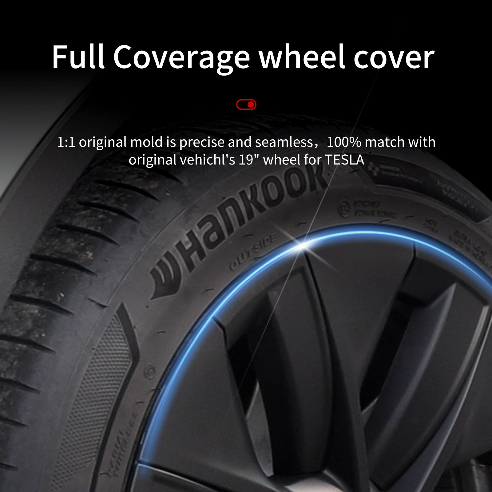 19'' Gemini Style Wheel Cover for Tesla Model Y 2020-2024 Year