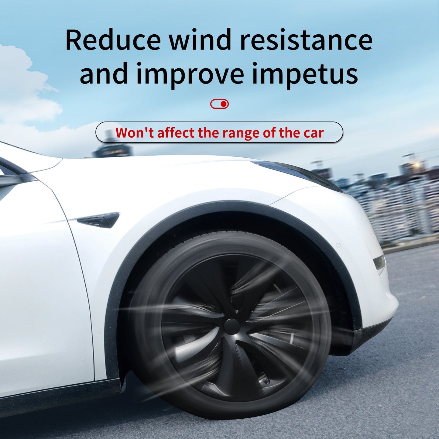 19'' Hurricane Style Wheel Cover for Tesla Model Y 2020-2024 Year