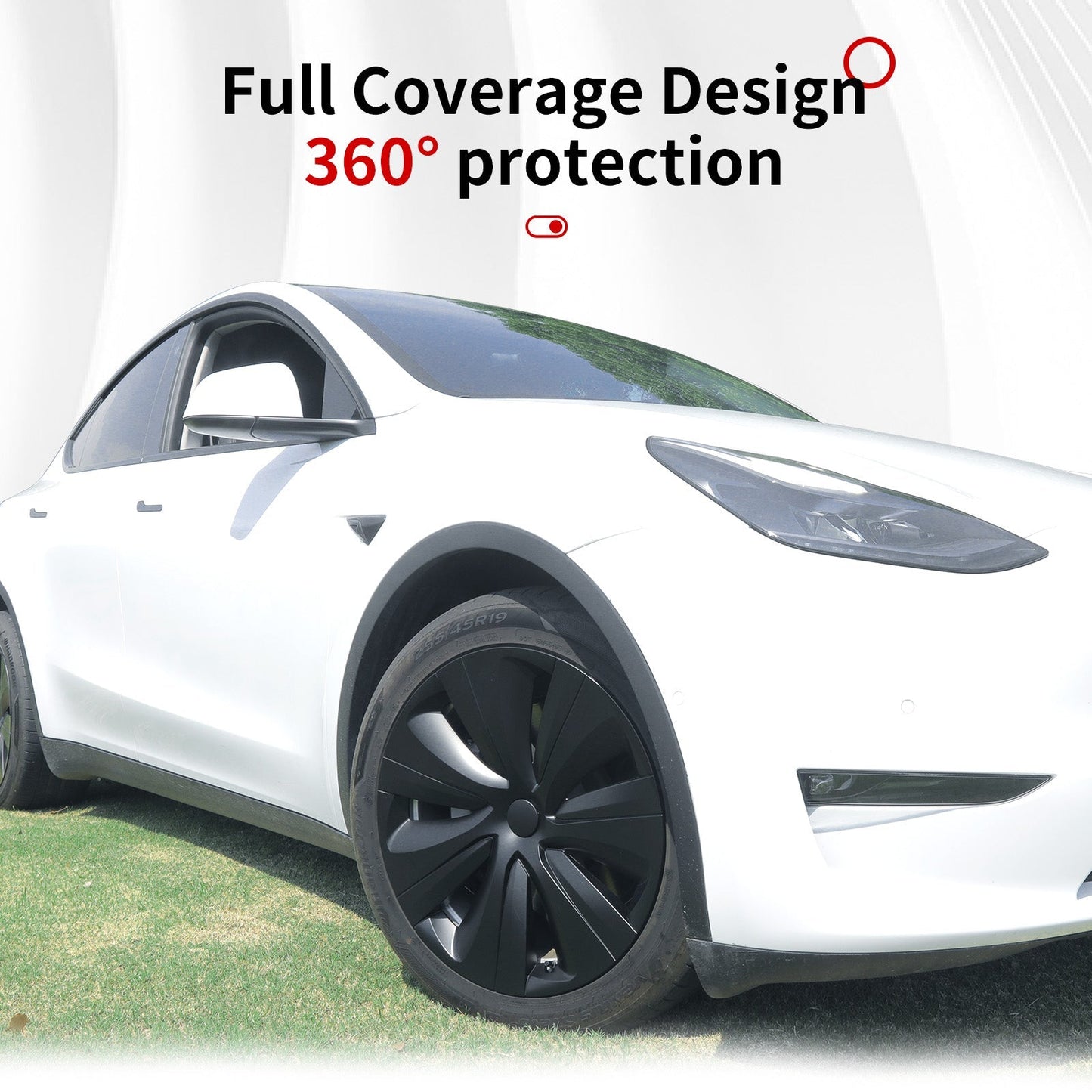 19'' Hurricane Style Wheel Cover for Tesla Model Y 2020-2024 Year
