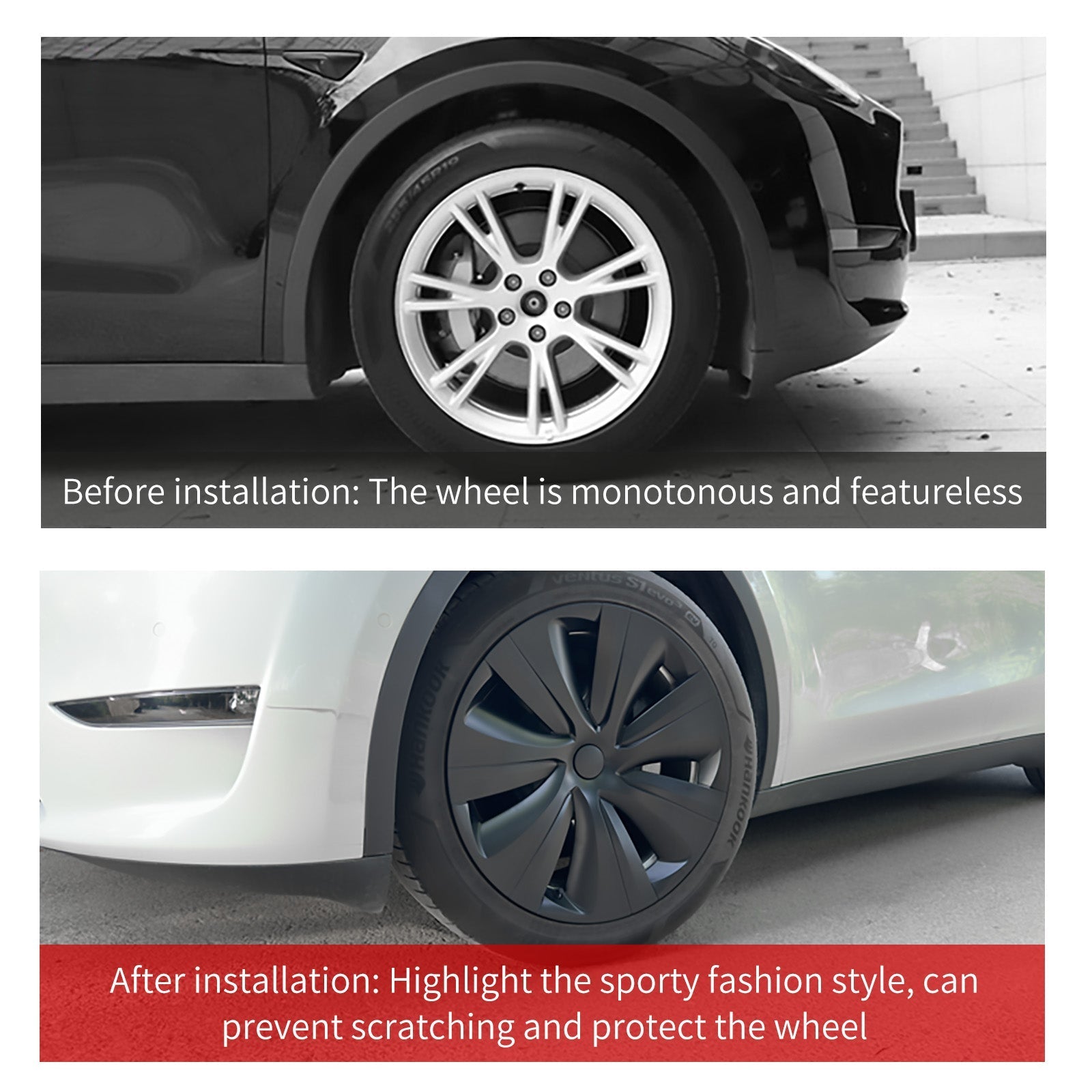 19'' Hurricane Style Wheel Cover for Tesla Model Y 2020-2024 Year