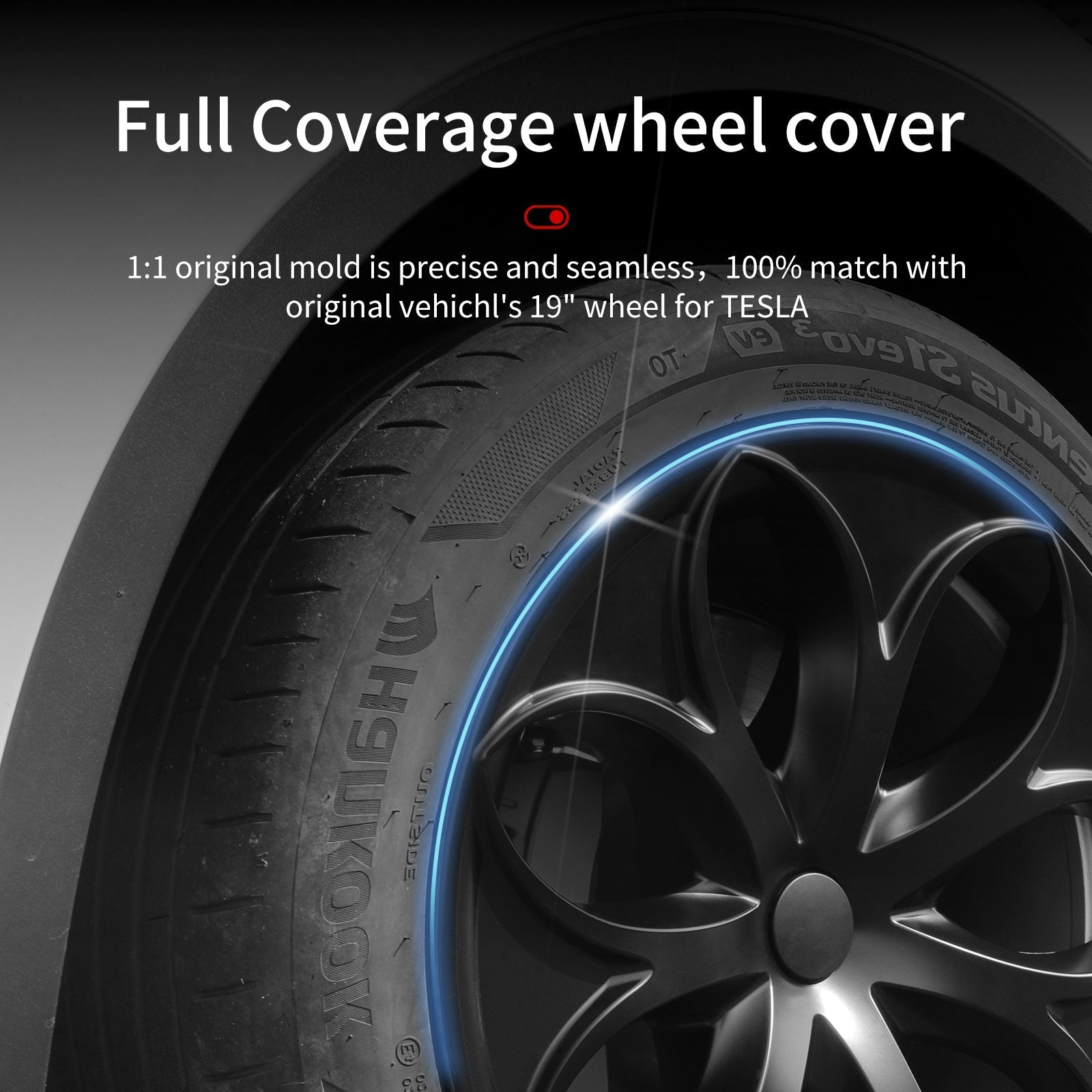 19'' Petal Style Wheel Cover for Tesla Model Y 2020-2024 Year