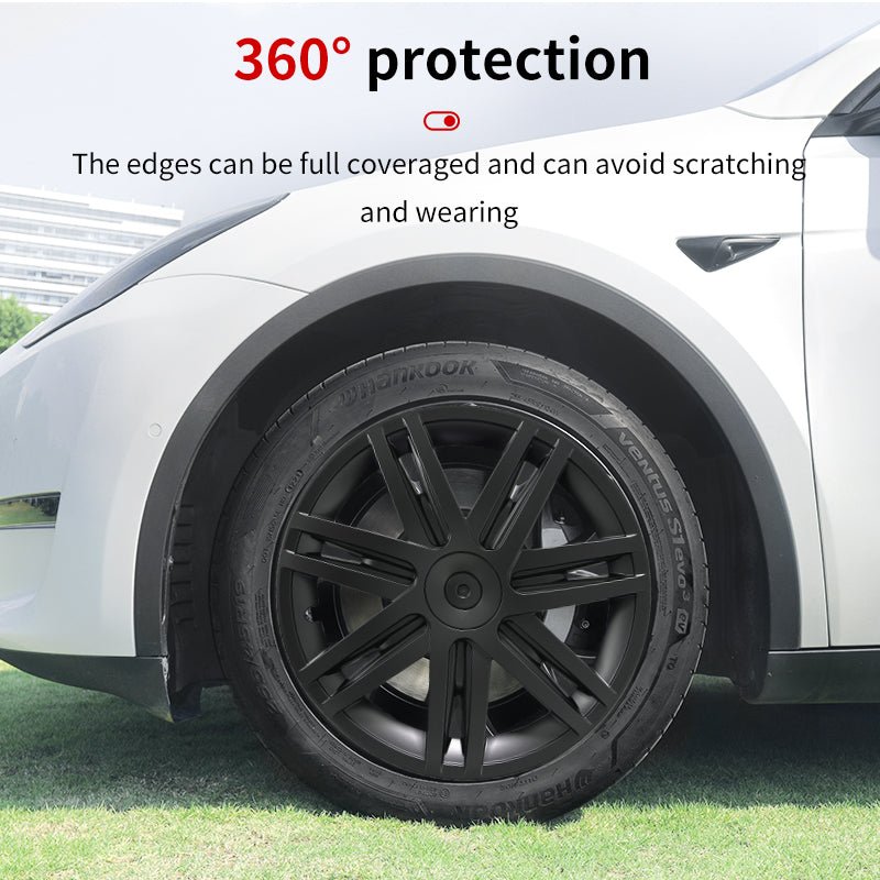 19'' Star Style Wheel Cover Full Coverage Hubcap for Tesla Model Y 2020-2024 Year