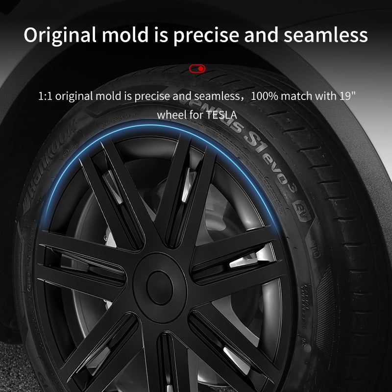 19'' Star Style Wheel Cover Full Coverage Hubcap for Tesla Model Y 2020-2024 Year