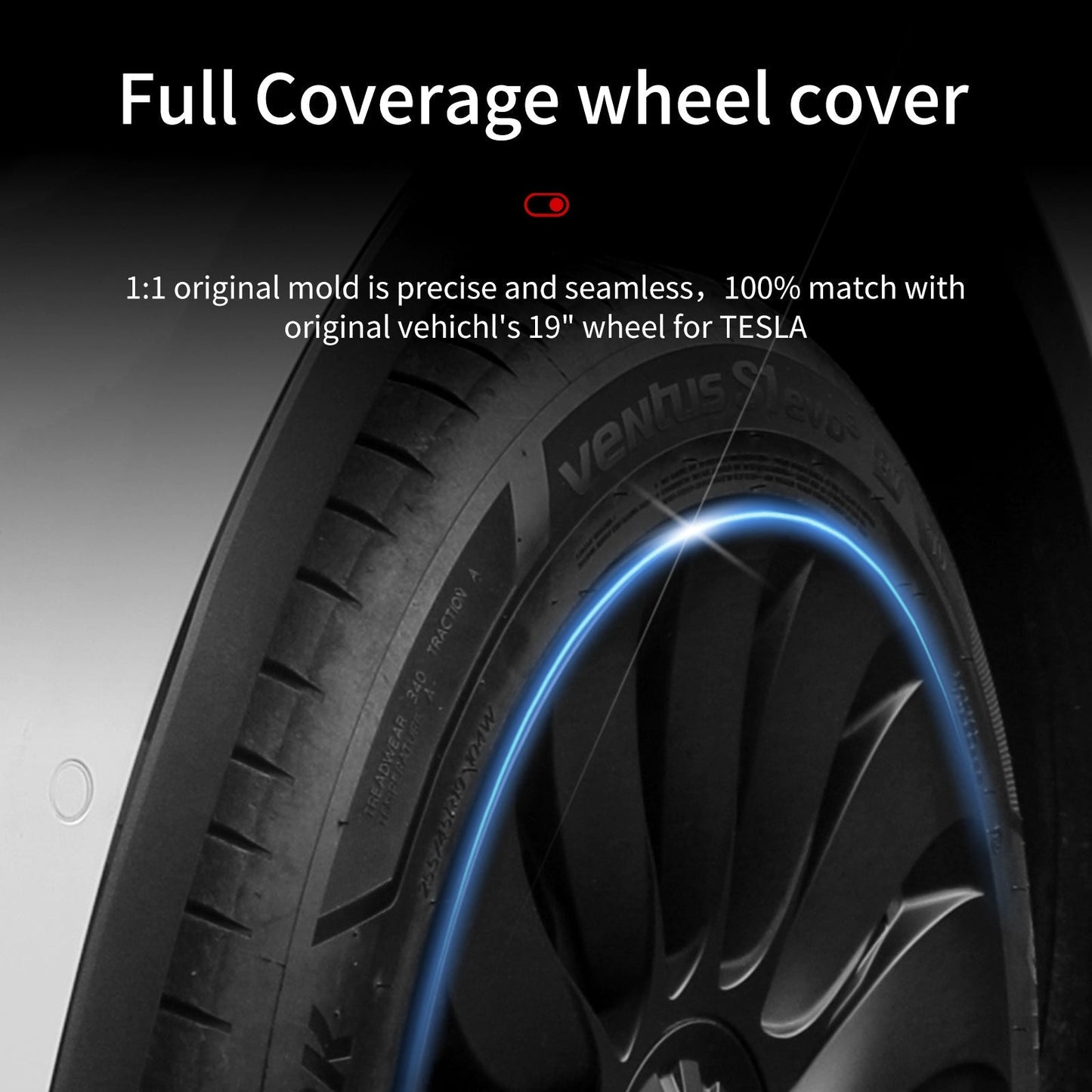 19'' Storm Style Wheel Cover for Tesla Model Y 2020-2024 Year