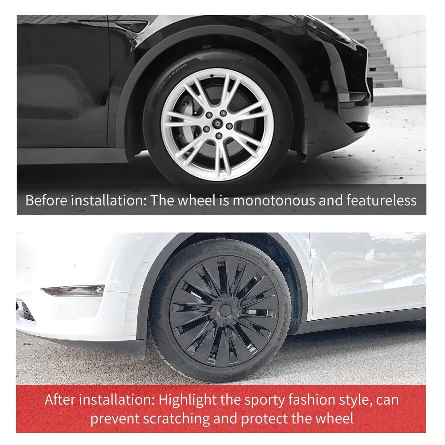 19'' Turbine Style Wheel Cover for Tesla Model Y 2020-2024 Year