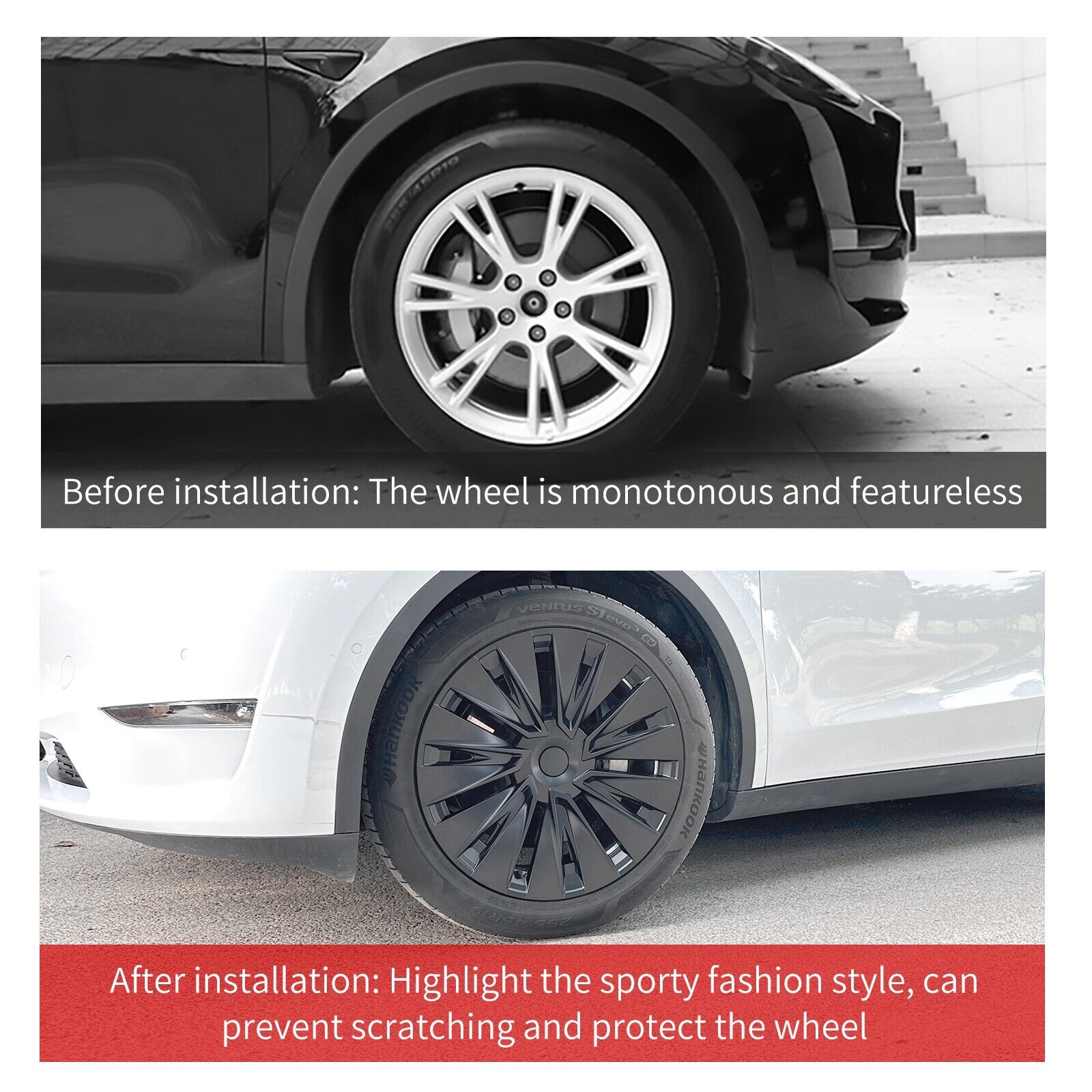 19'' Turbine Style Wheel Cover for Tesla Model Y 2020-2024 Year
