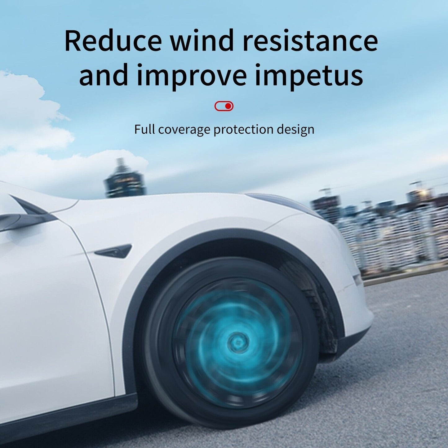 19'' Turbine Style Wheel Cover for Tesla Model Y 2020-2024 Year