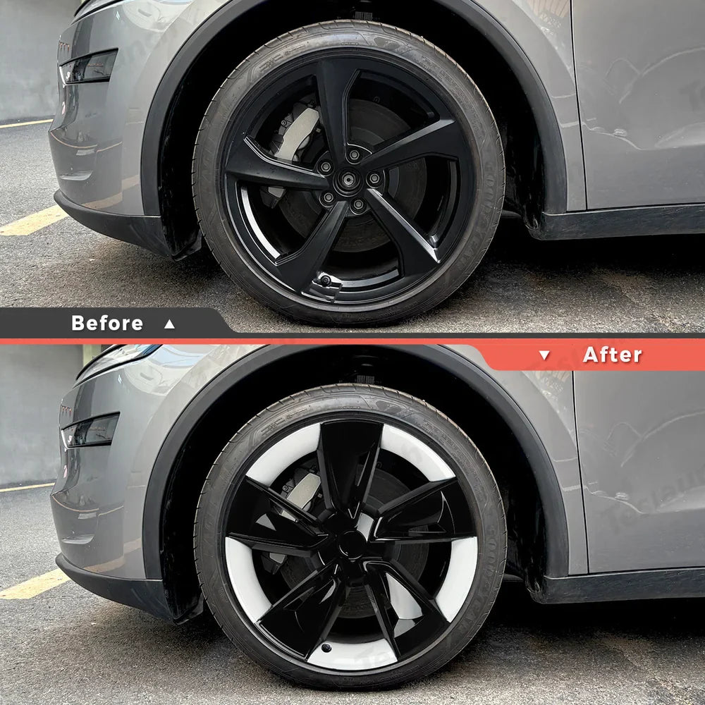 19'' Crossflow Wheel Cover Hubcaps for Tesla Model Y Juniper 2025+(4PCS)- Inspired by the Model 3 Highland Performance