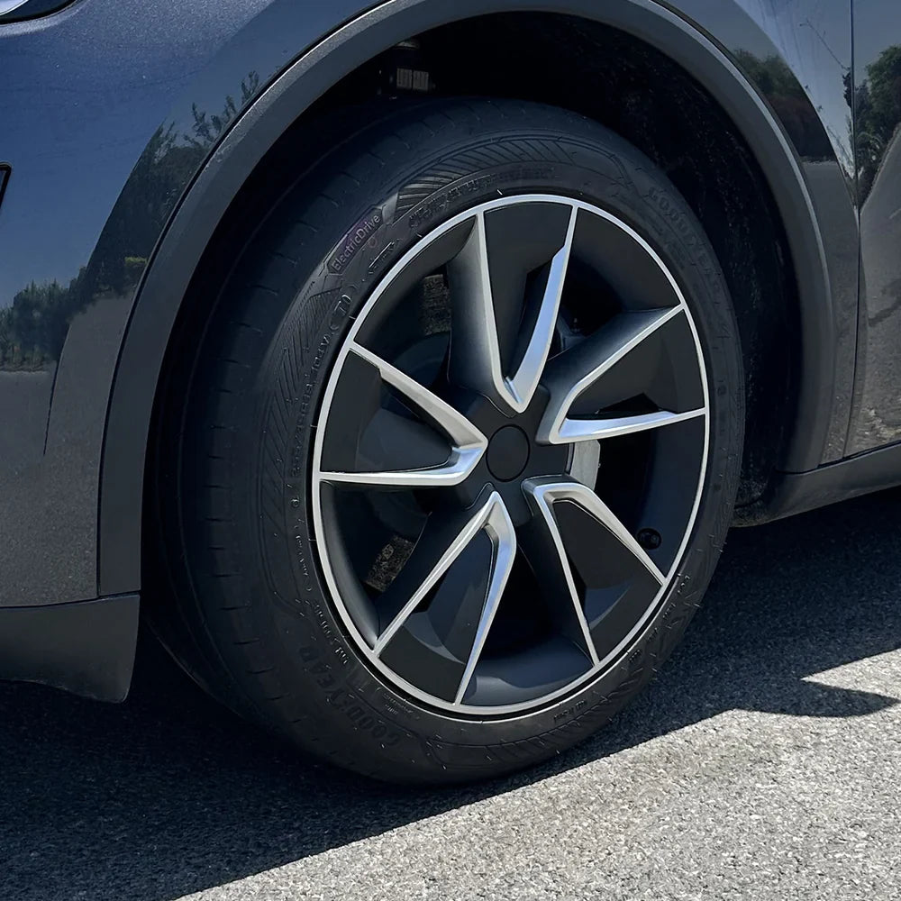 19'' Crossflow Wheel Cover Hubcaps for Tesla Model Y Juniper 2025+(4PCS)- Inspired by the Model 3 Highland Performance