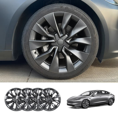 19'' Nova Hubcaps Wheel Covers – OEM Style for Tesla Model 3 Highland 2024+ Carbon Grey