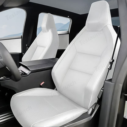 All-Inclusive Seat Cover for Tesla Cybertruck 2024+ Nappa Leather White