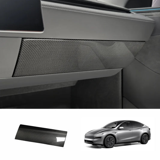 [Real Carbon Fiber] Glove Box Cover for Tesla Model Y Juniper 2025+ Glossy Carbon Fiber