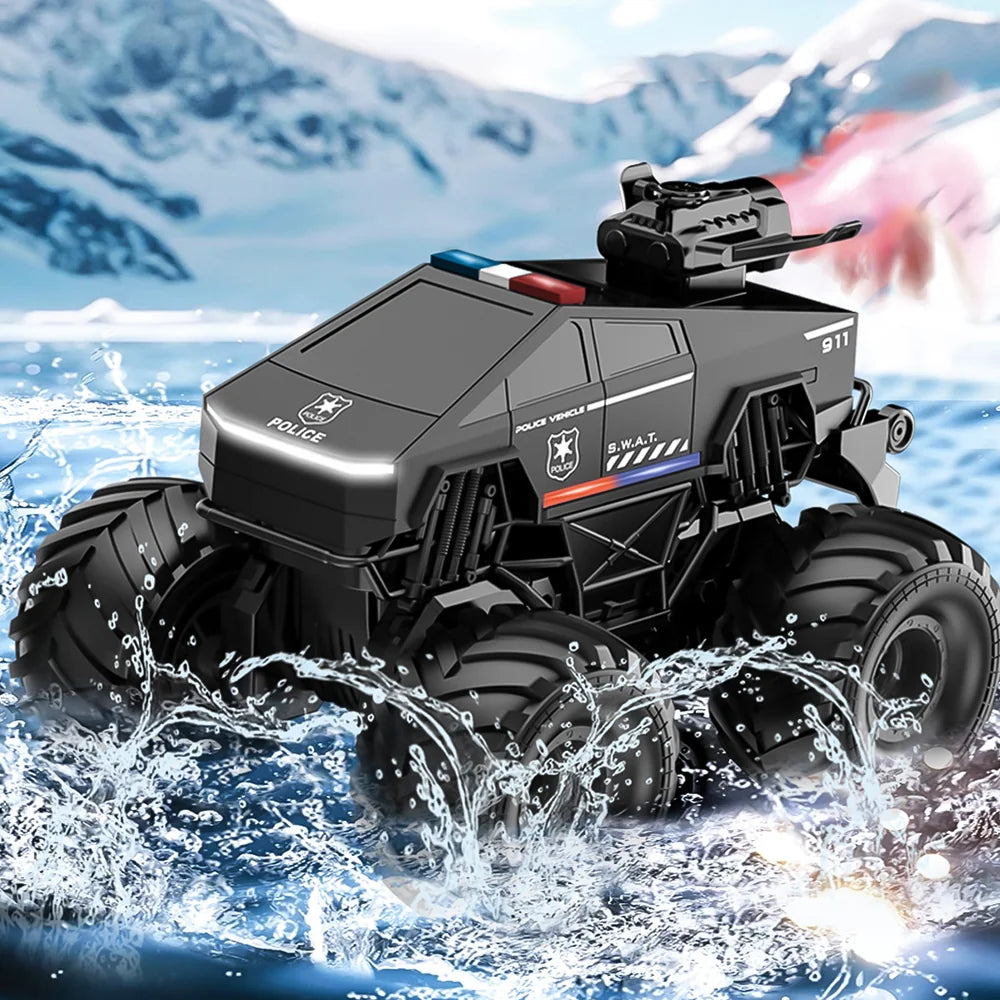 1:20 Scale Cybertruck-Inspired Amphibious RC Toy Car — 4WD Off-Road All-Terrain Truck