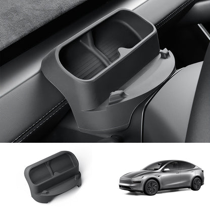 Multi-Function Steering Wheel Phone Mount & Glasses Holder for Tesla Model Y Juniper 2025+ Black