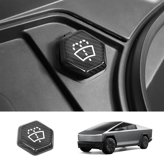 [Real Carbon Fiber] Windshield Washer Fluid Cap Cover for Tesla Cybertruck Glossy Carbon Fiber