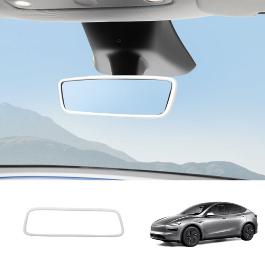 Interior Rearview Mirror Trim Cover for Tesla Model 3/Y Pearl White