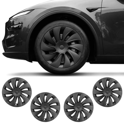 19 Inch Cyclone Style Black Hubcaps For Tesla Model Y Juniper