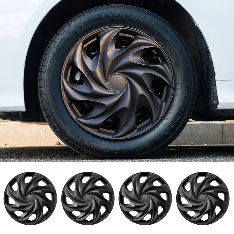 15" Tornado Style Wheel Covers Hubcaps for Universal Fit R15 Tire Steel Wheels 4 PCS