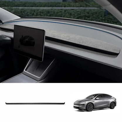 [Real Carbon Fiber] Dashboard Vent Trim for Tesla Model Y Juniper 2025+ Lower Trim Only-1PC Glossy Carbon Fiber