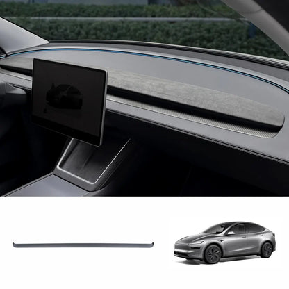 [Real Carbon Fiber] Dashboard Vent Trim for Tesla Model Y Juniper 2025+ Lower Trim Only-1PC Matte Carbon Fiber