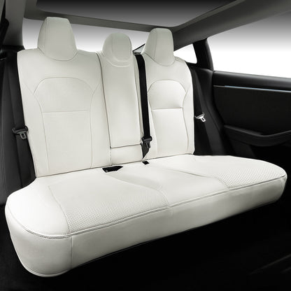 All-Inclusive Seat Cover for Tesla Model 3 Highland Performance 2024+ White Rear Seats Only