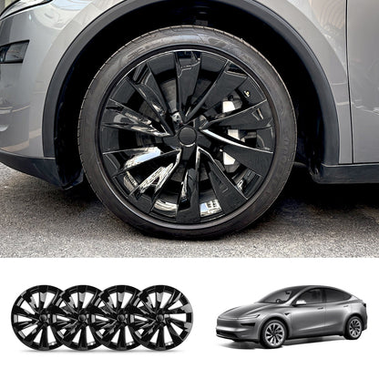 Helix 2.0 Style Wheel Hubcaps (Set of 4) for Tesla 2025+ Model Y Juniper 20'' Helix 2.0 Wheels Glossy Black