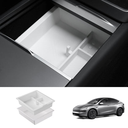 Center Console & Armrest Storage Box for Tesla Model Y Juniper 2025+ Central Control Storage Box White