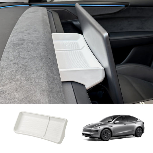 Silicone Dashboard Storage Box for Tesla Model Y Juniper 2025+ White