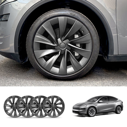 Helix 2.0 Style Wheel Hubcaps (Set of 4) for Tesla 2025+ Model Y Juniper 20'' Helix 2.0 Wheels Carbon Grey