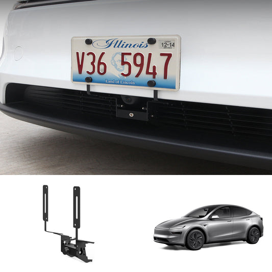 Drill-free Anti-theft US Standard License Plate Frame for Tesla Model Y Juniper 2025+ Black