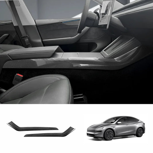 [Real Carbon Fiber] Center Console Side Interior Trim Panel for Tesla Model Y Juniper 2025+ Glossy