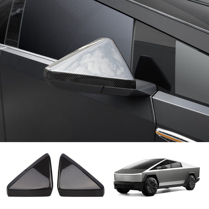 [Real Carbon Fiber] Rear View Mirror Covers (1 Pair) for Cybertruck Glossy Carbon Fiber