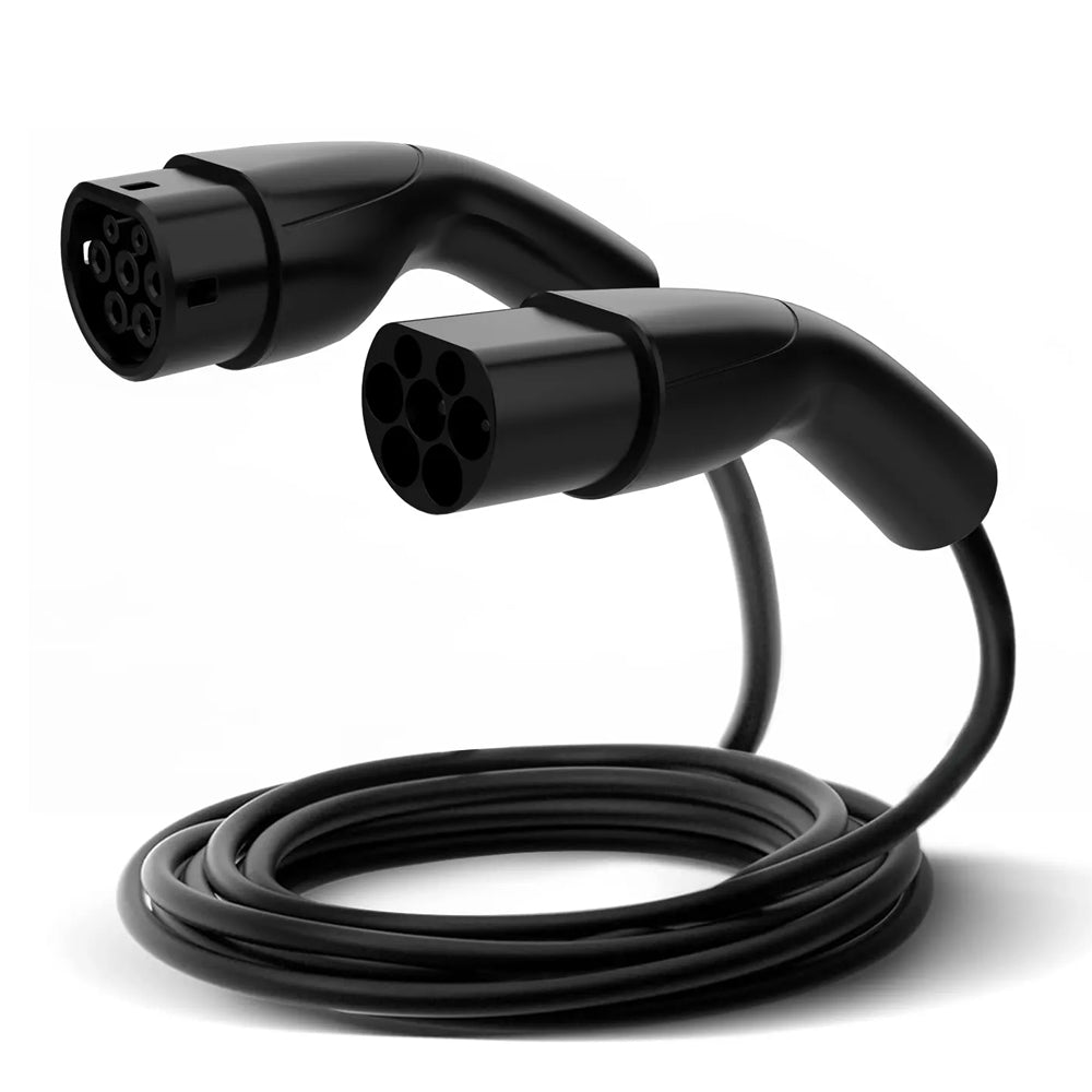 Type 2 Female to Male Plug IEC62196 Adapter Charging Station EV Charger Cable (Type 2 to Type 2 EV Charging Cable) 16.4 FT (5M)