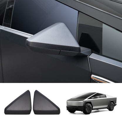 [Real Carbon Fiber] Rear View Mirror Covers (1 Pair) for Cybertruck Matte Carbon Fiber