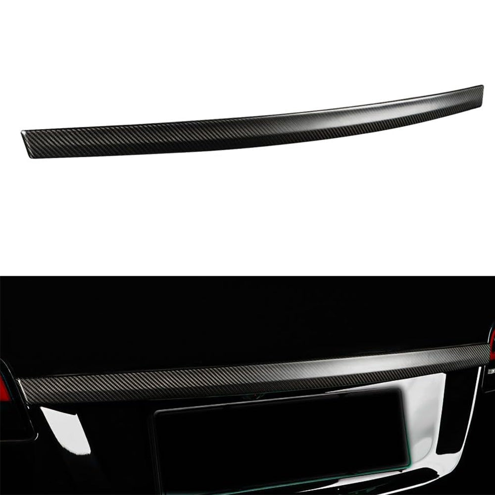 [Real Carbon Fiber] Rear Tailgate Trim Strip Cover for Model S 2022+ Matte Carbon Fiber