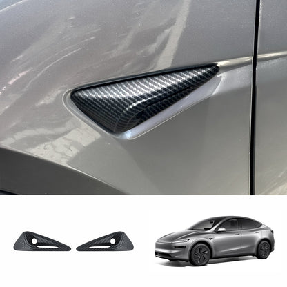 Carbon Fiber Pattern Turn Signal & Side Camera Covers (ABS) for Tesla Model Y Juniper 2025+ Matte Carbon Fiber Style