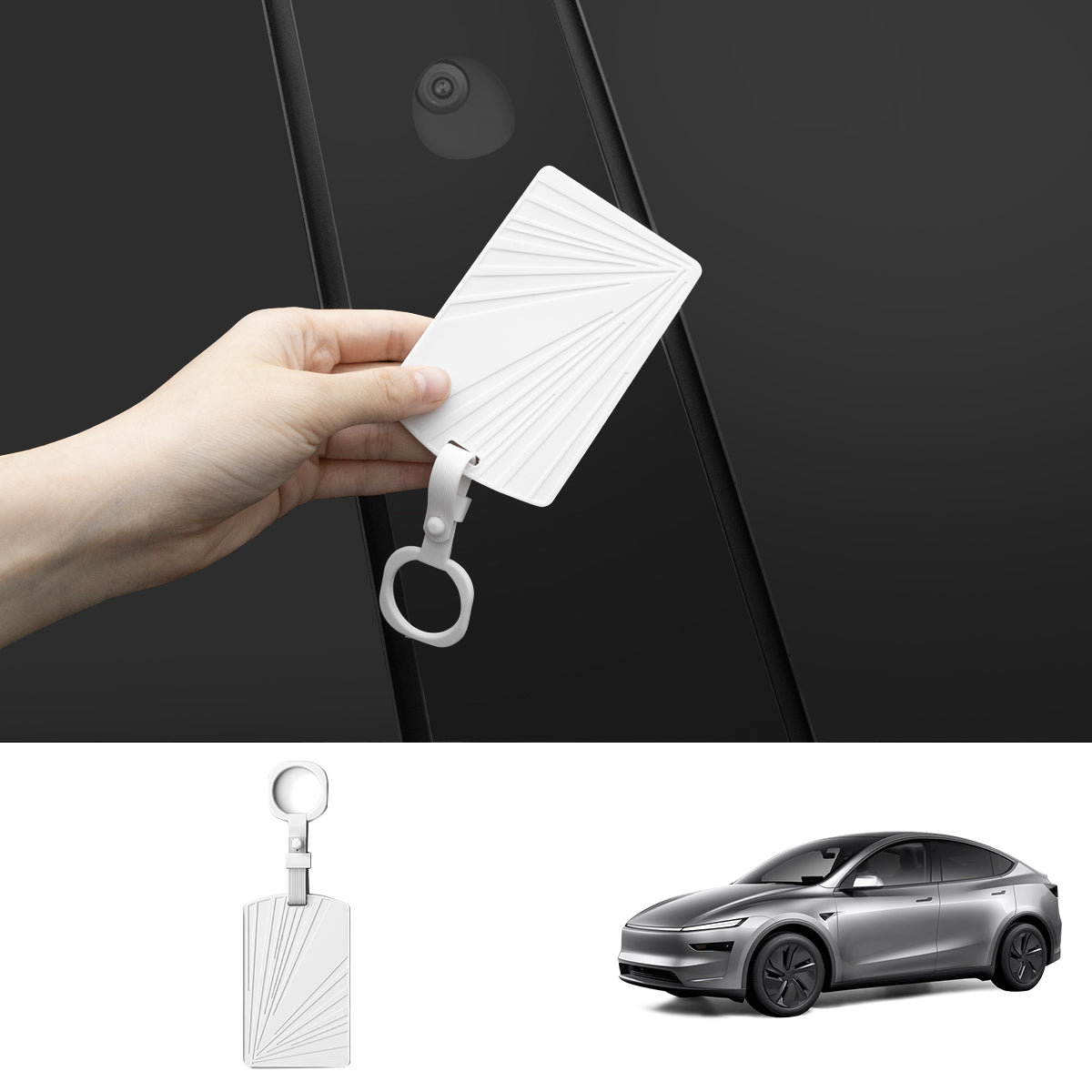 Key Card Protector Sleeve for Tesla Model Y Juniper 2025+ White
