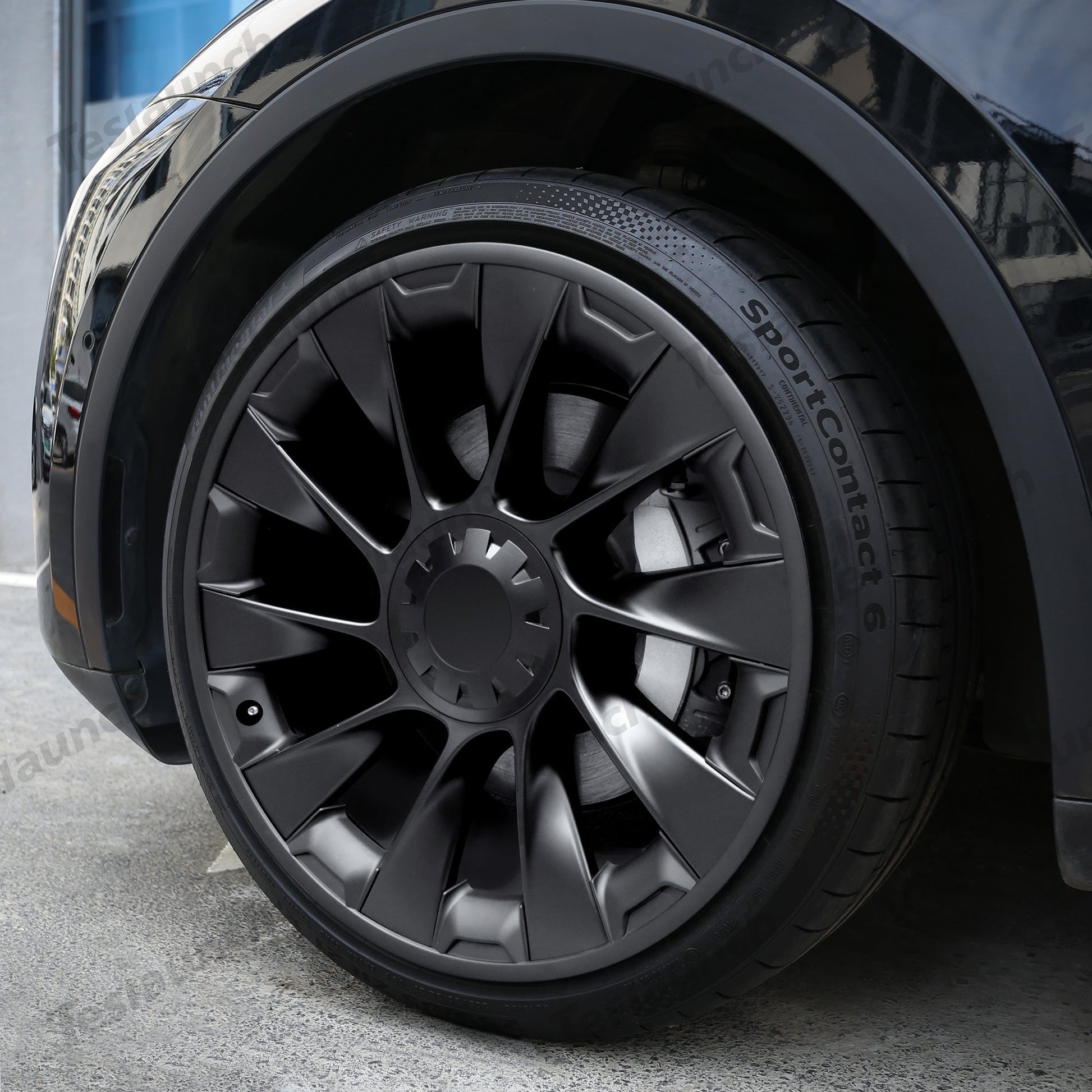 Upgraded All-in-one Mech Style Rim Protector for Model Y 20'' Induction Wheels MY 20'' Induction Wheel Matte Black